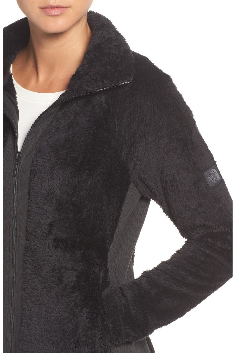 Furry Fleece Jacket, Alternate, color, TNF BLACK