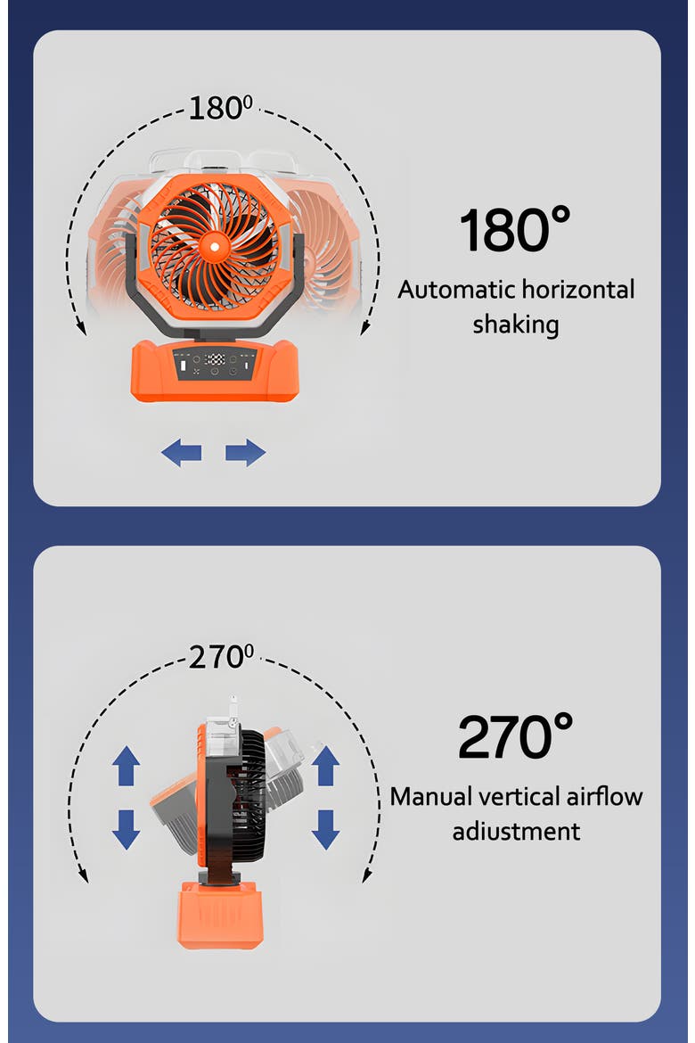 Outdoor Misting Fan, Alternate, color, Orange with black accents