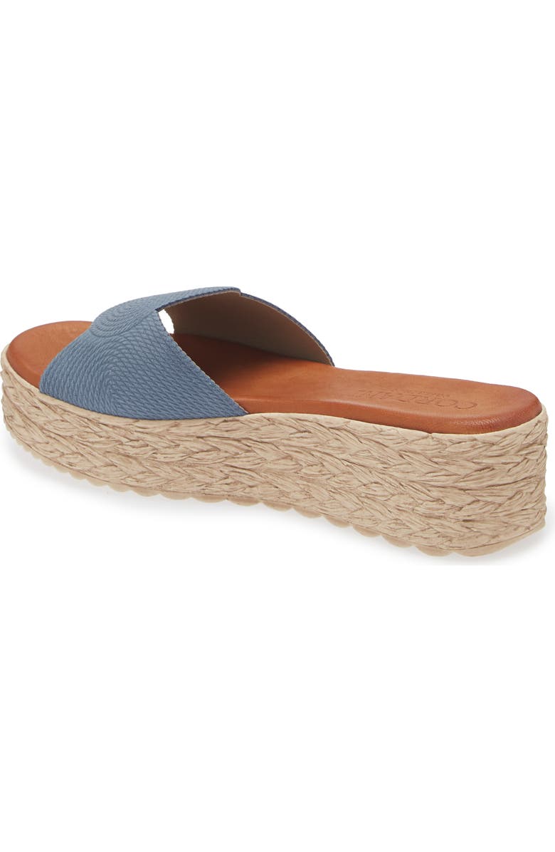 Cordani Britta Espadrille Platform Wedge Slide Sandal, Alternate, color, Jeans Suede