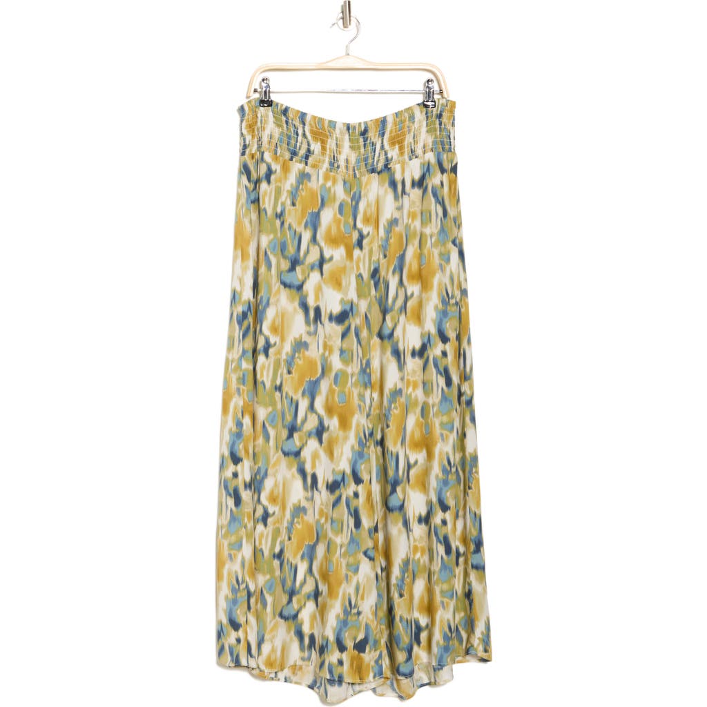 Vince Camuto Wide Leg Challis Pants In Windsor Moss Watercolor