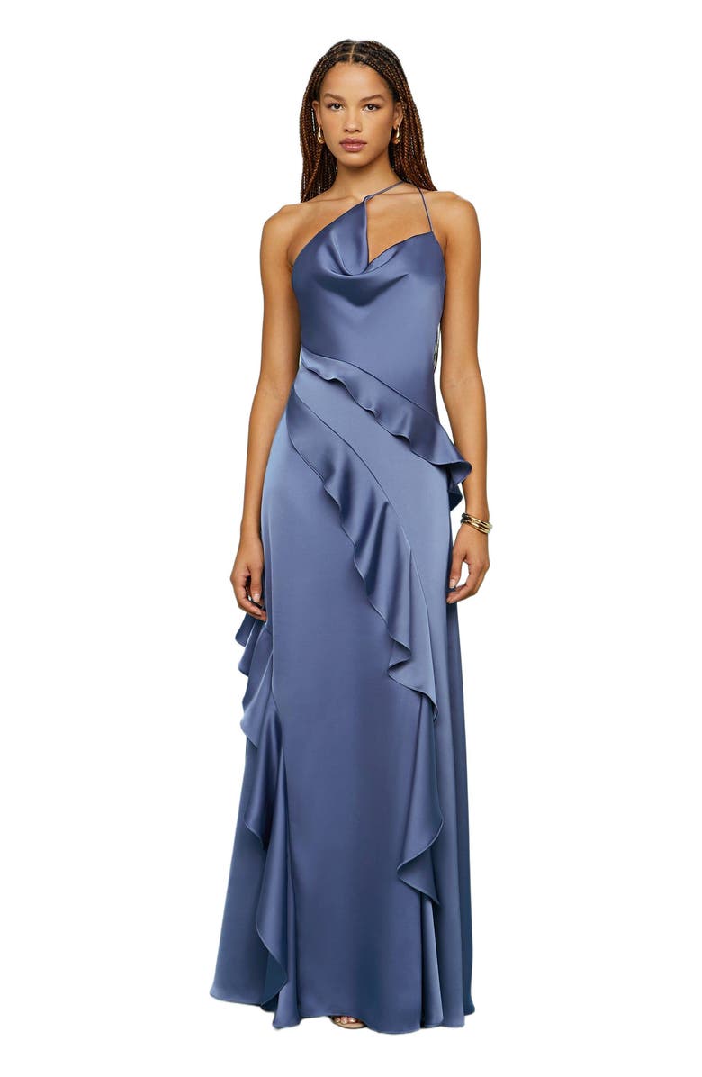 AMUR Sara Heavy Charm Gown, Alternate, color, Dusk Blue