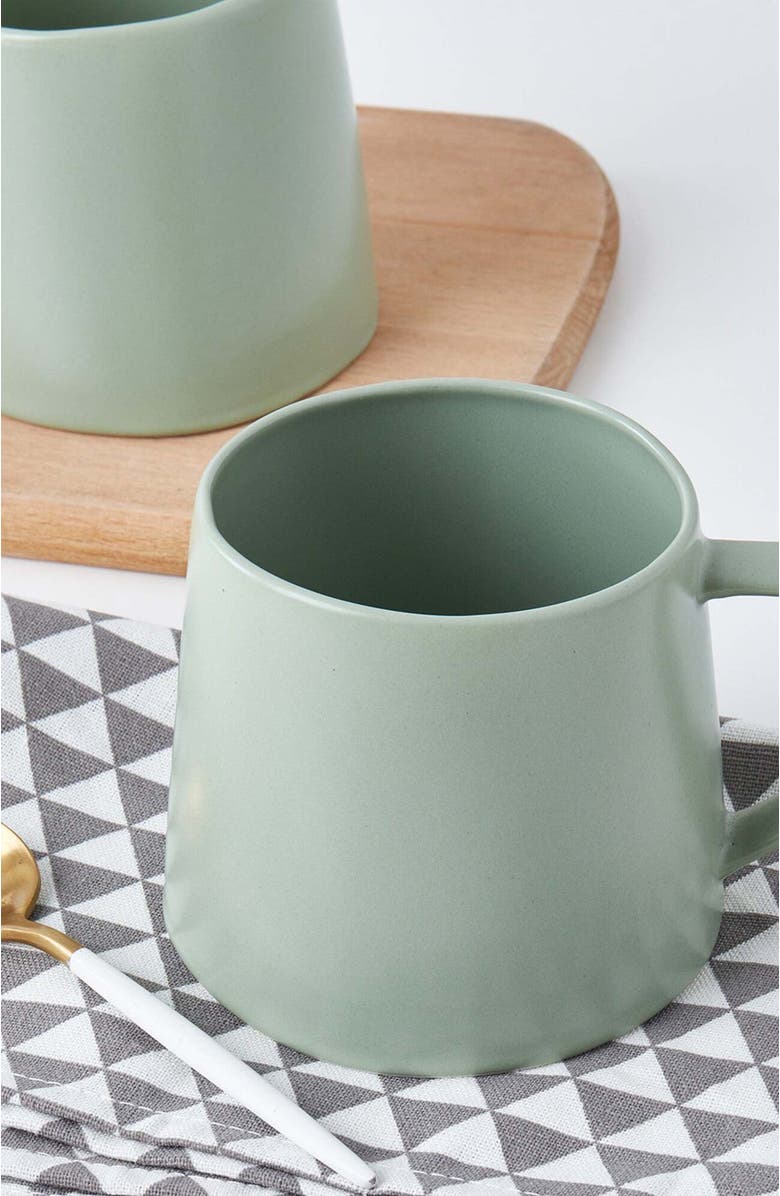 Stone Lain Delilah Porcelain 6-Piece Mug Set, Alternate, color, Lime Green