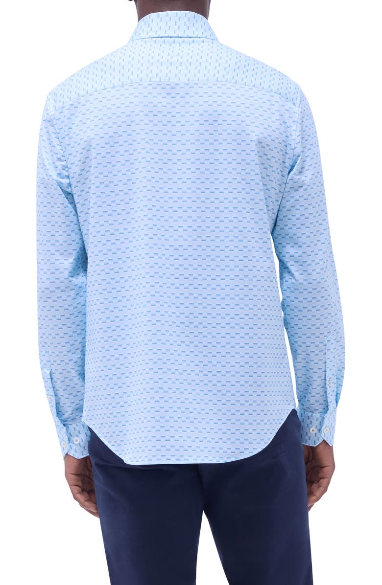 Bugatchi Devon OoohCotton<sup>®</sup> Button-Up Shirt, Alternate, color, Ice