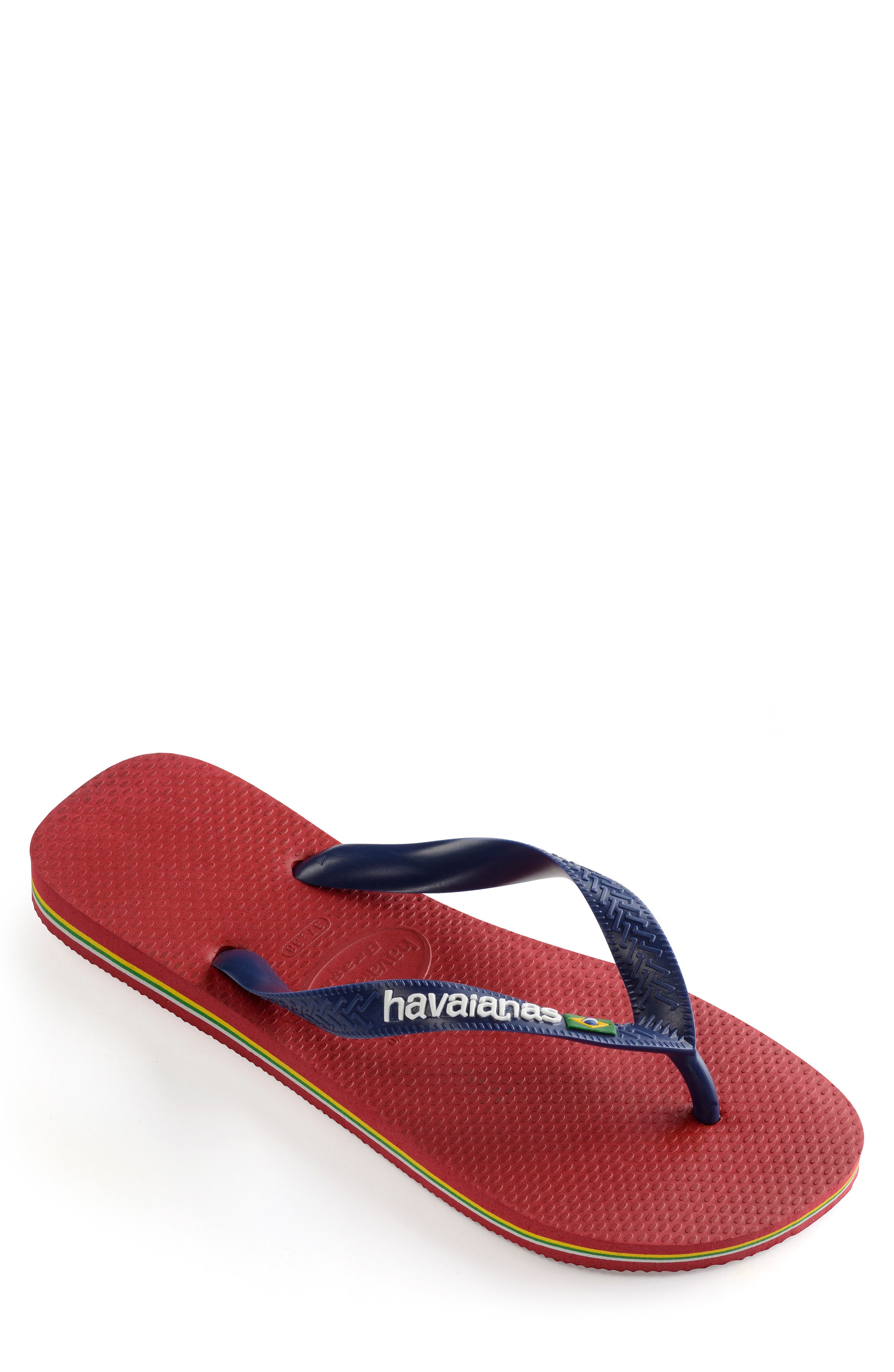 Brazil Logo Flip Flop, Alternate, color, RED