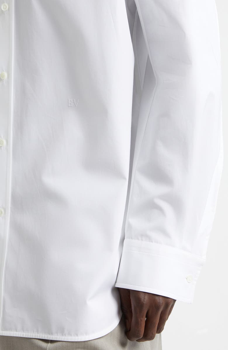 Bottega Veneta Cotton Poplin Button-Up Shirt, Alternate, color, 9000 White