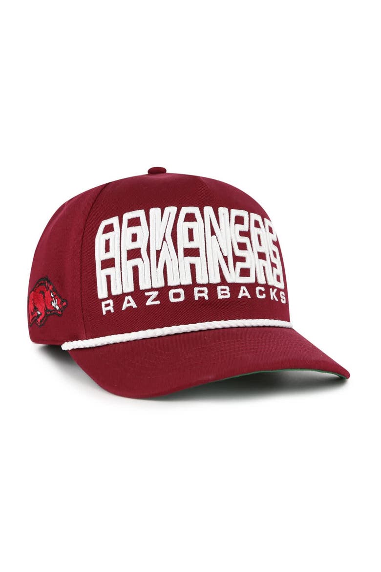 Youth '47 Cardinal Arkansas Razorbacks Byline Hitch Adjustable Hat, Main, color, Cardinal