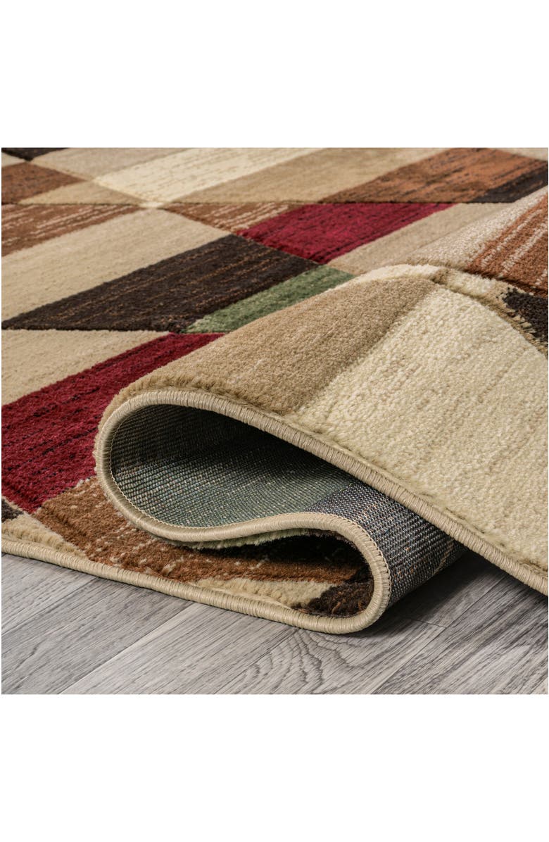 JONATHAN Y Kehoe Retro Diamonds Geometric Area Rug, Alternate, color, Red/Brown/Cream