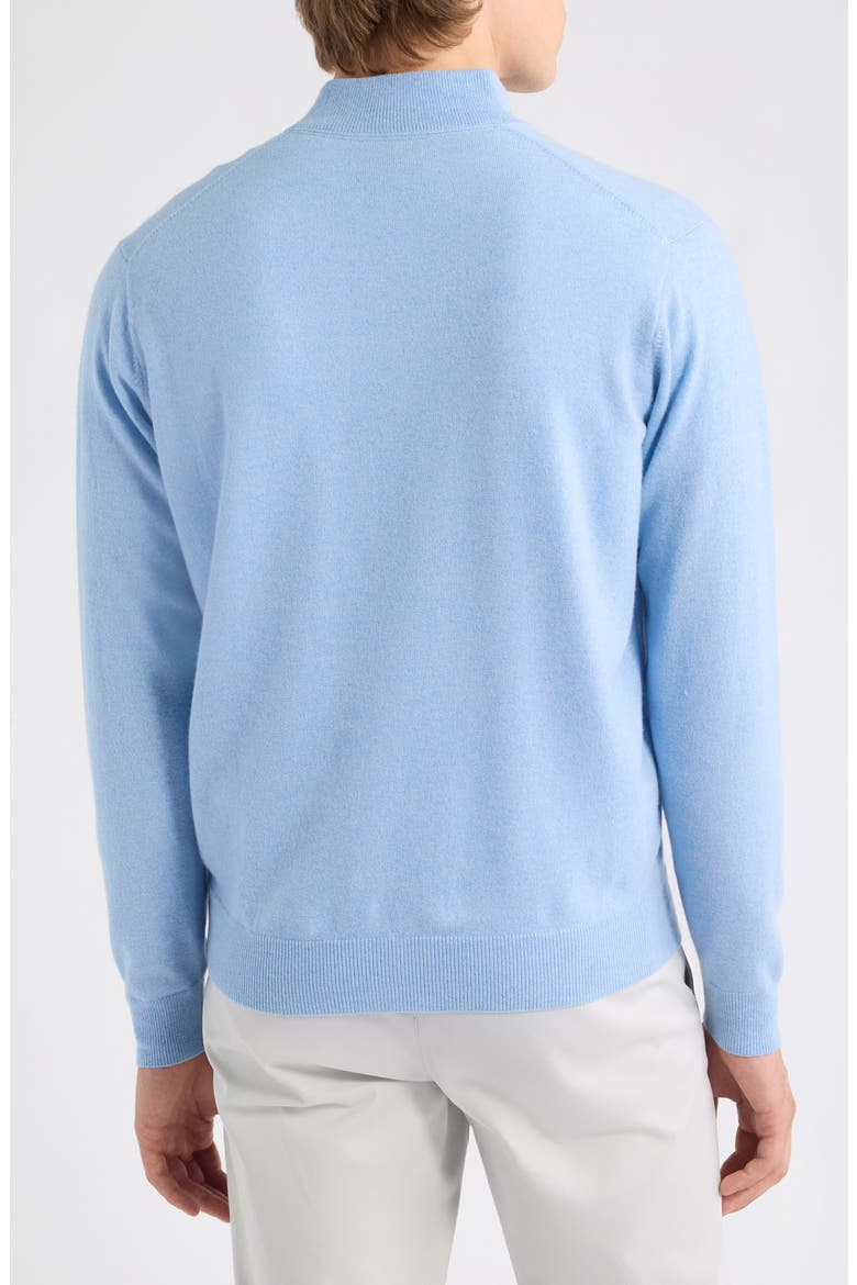 Crown Crafted Artisan Flex Cashmere Blend Quarter Zip Sweater, Alternate, color, BLUE FROST