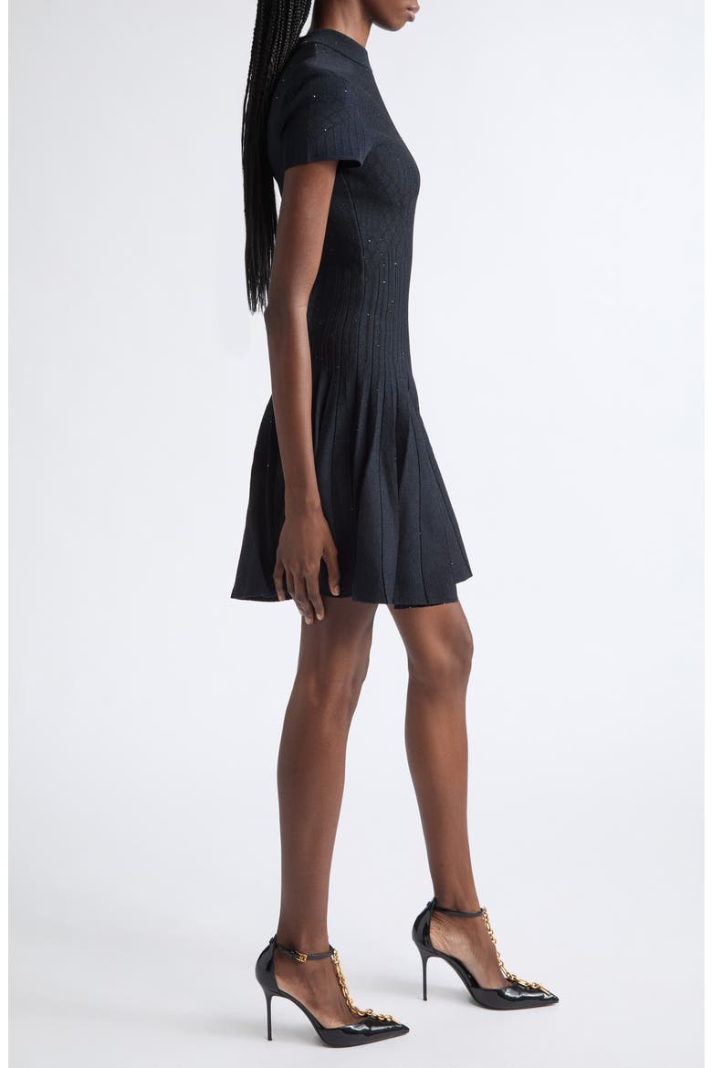 Glittered Compact Viscose Knit Dress, Alternate, color, 6DU BLUE