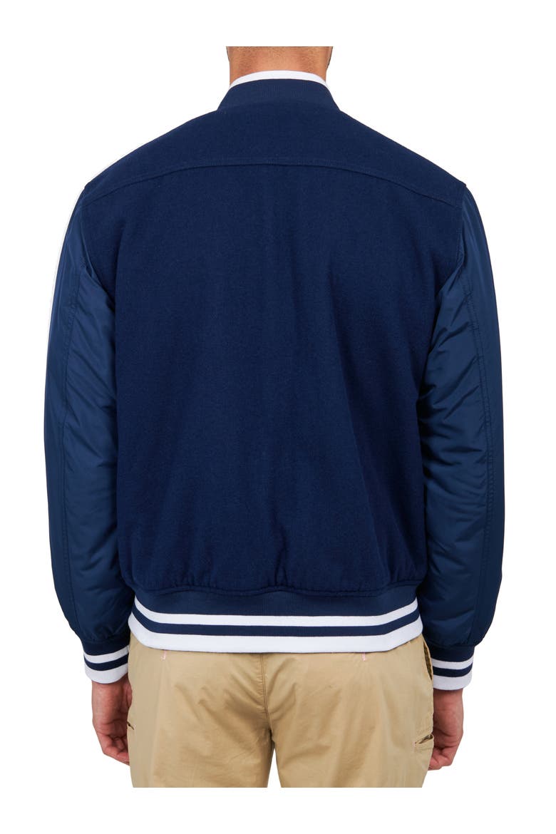 Solid Varsity Jacket, Alternate, color, NAVY