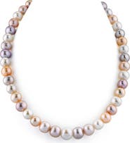 The Pearl Source 9.5-10.5mm Multicolor Freshwater Pearl Necklace - AAA Quality