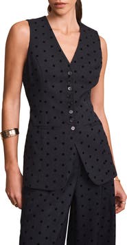 MINT VELVET Polka Dot Longline Waistcoat