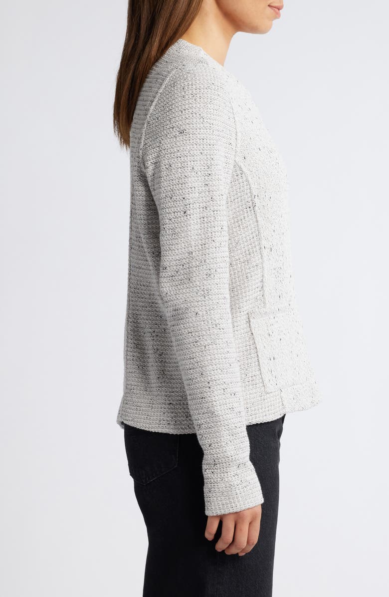 NIC+ZOE Mix Zip Front Knit Jacket, Alternate, color, Sugar Cookie