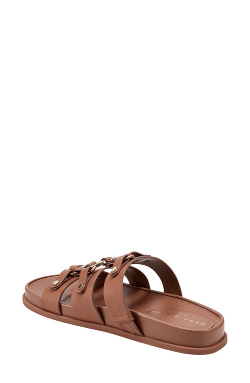 Marc Fisher Ltd Women's Verity Almond Toe Triple Strap Sandals In Medium Natural