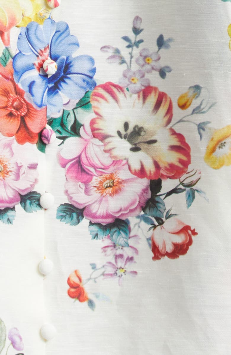 Camilla I Left My Heart in Granada Print Linen & Silk Minidress, Alternate, color, I Left My Heart In Granada