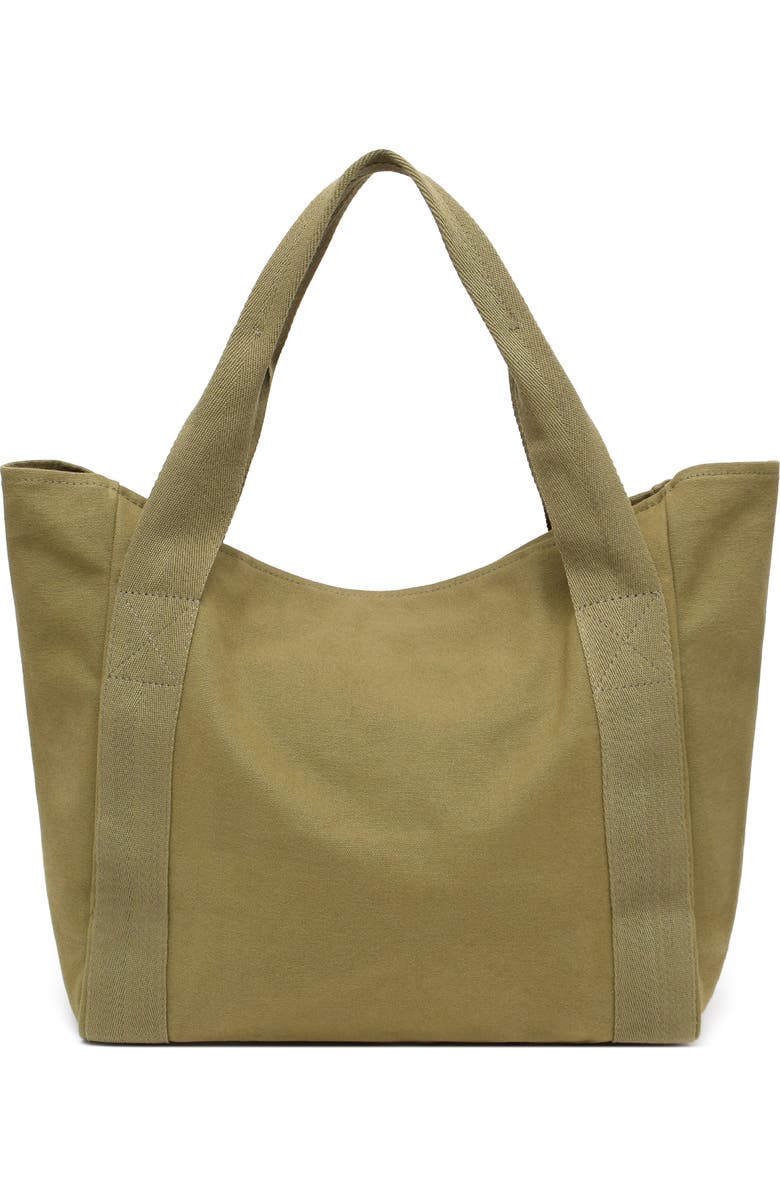 New Amsterdam Leatherworks Liliana Large Canvas Tote Bag, Alternate, color, Olive