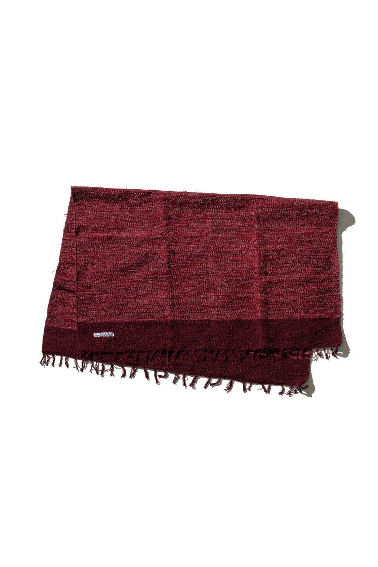 Handloomed Recycled Yarn Large Rug, Main, color, Burgundy