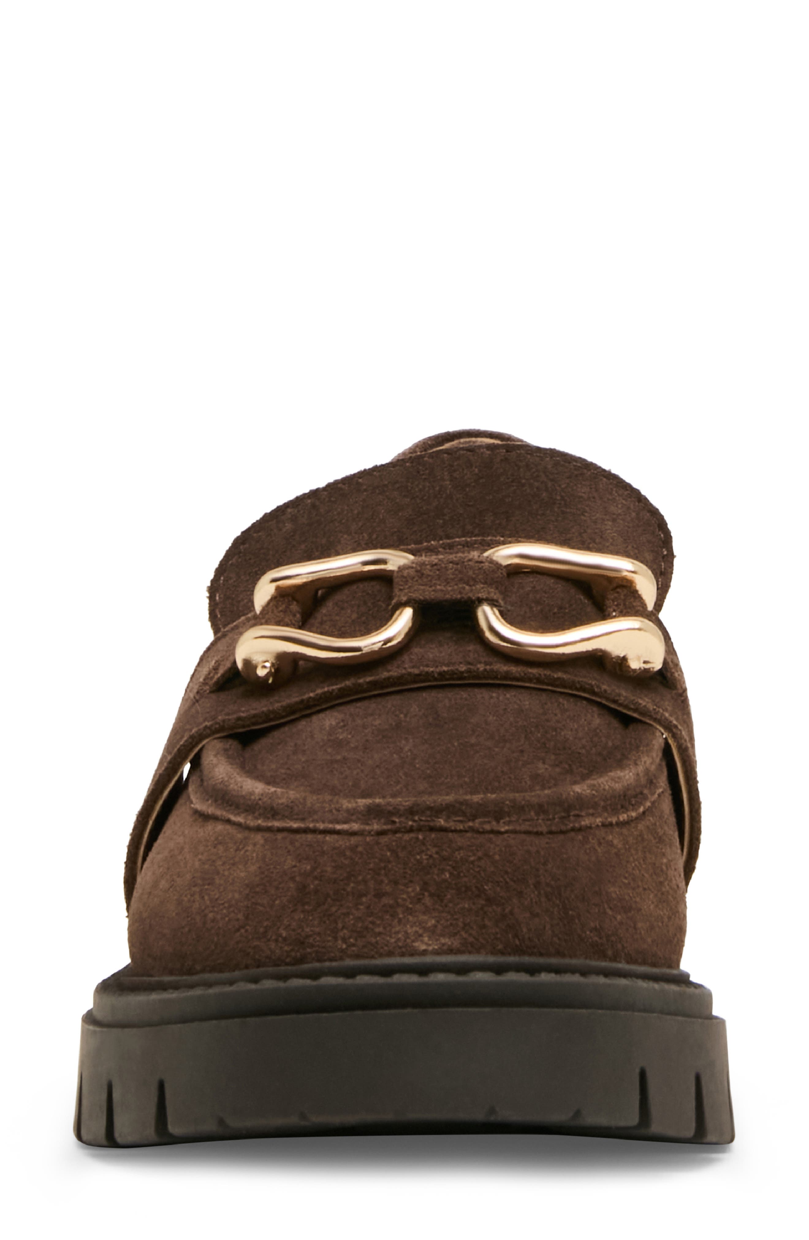 Klara Leather Loafer, Alternate, color, JAVA SUEDE