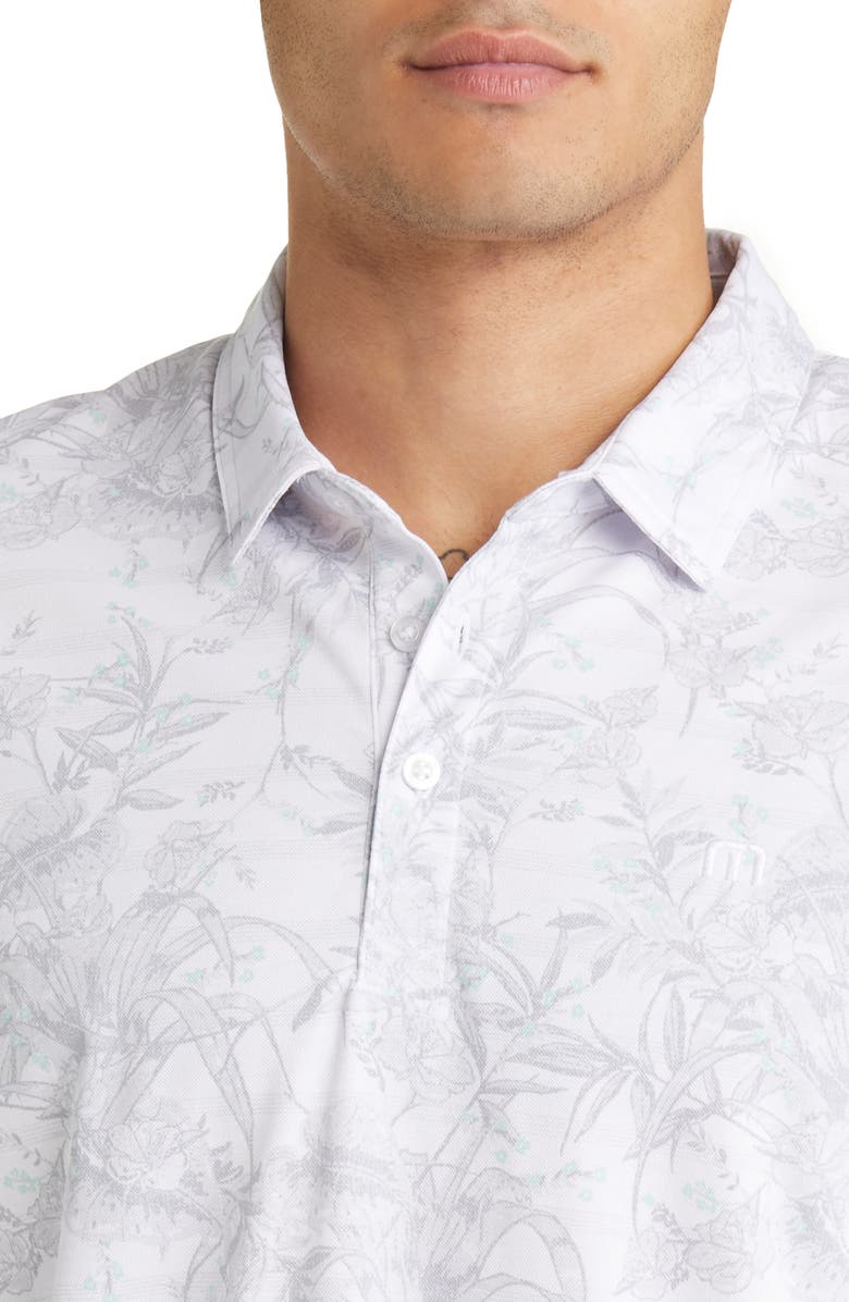 TravisMathew Stay on Target Floral Piqué Polo, Alternate, color, 