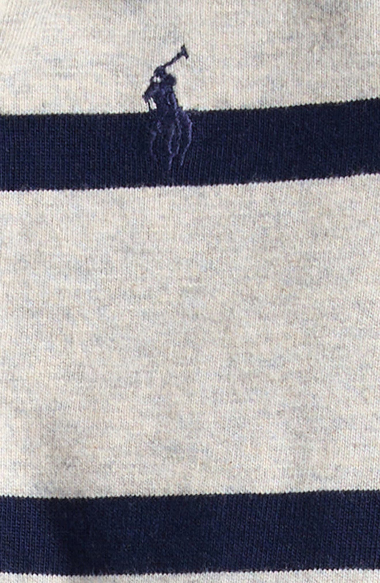 Детские Ralph Lauren Rugby Stripe Cotton Interlock Polo Romper — фото 3