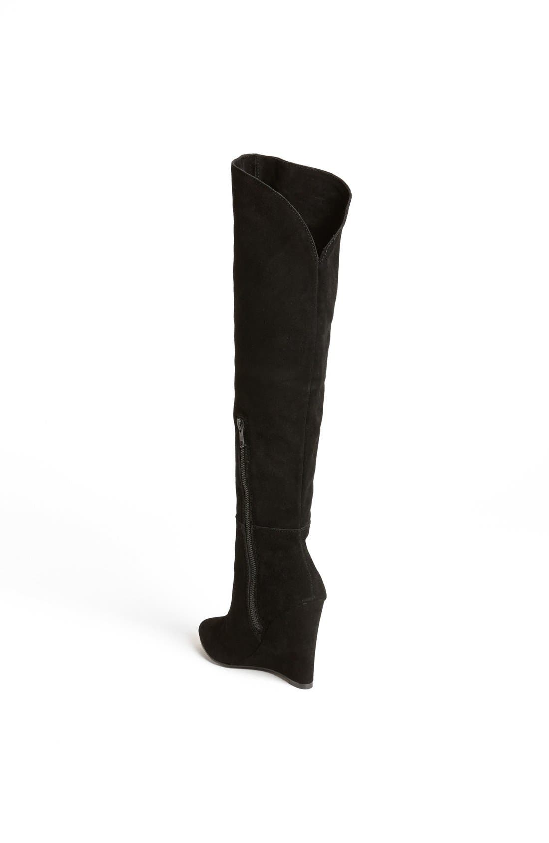 'Baffel' Boot, Alternate, color, BLACK SUEDE