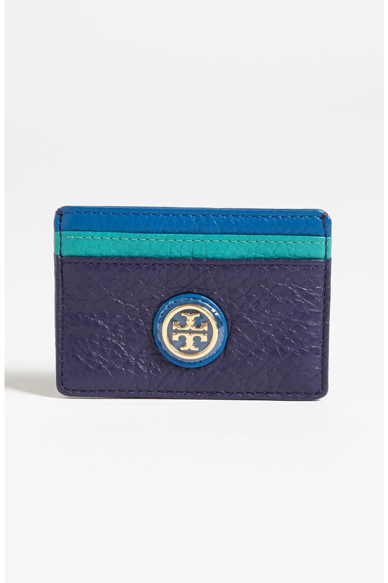 'Clay - Slim' Card Case, Main, color, ADMIRAL BLUE MULTI