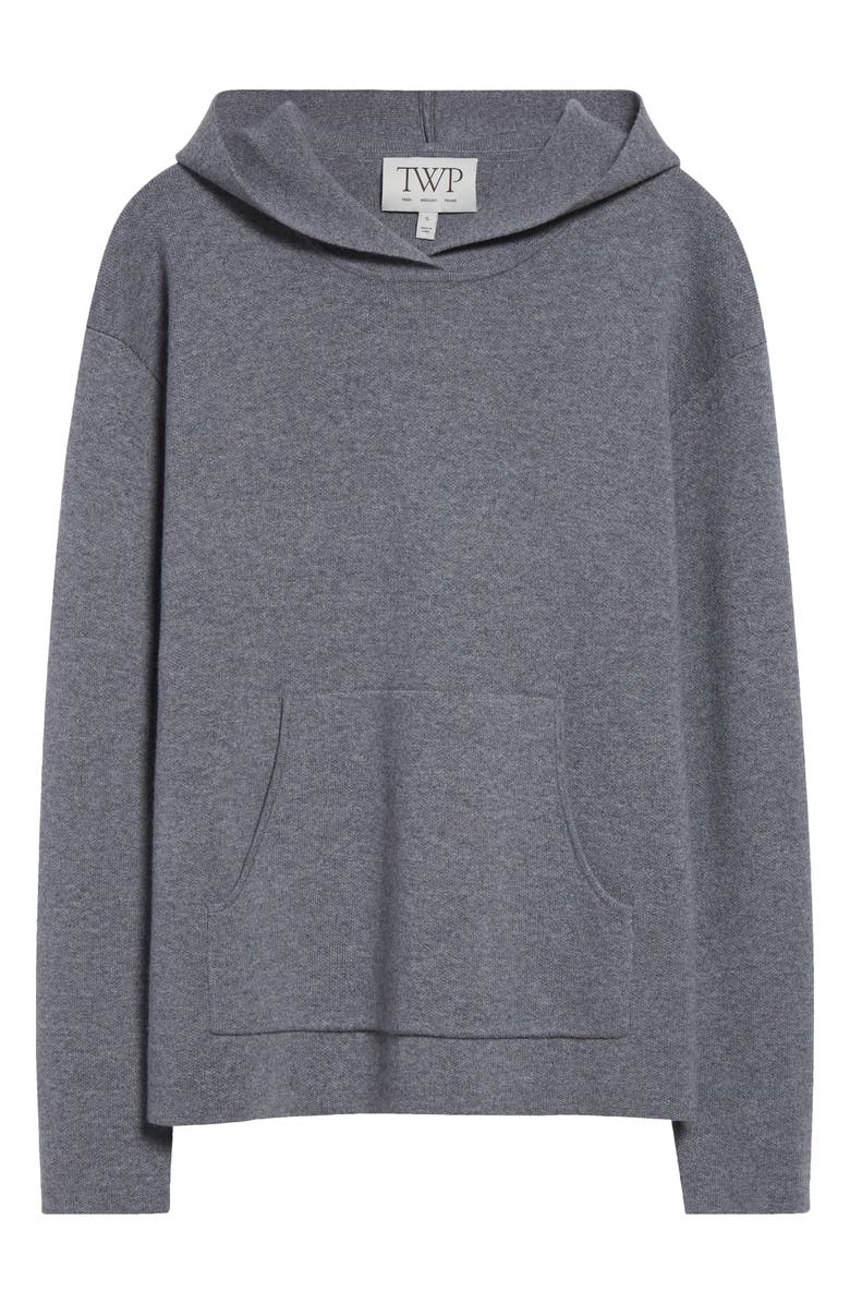TWP Cashmere Hoodie, Alternate, color, Medium Heather Grey