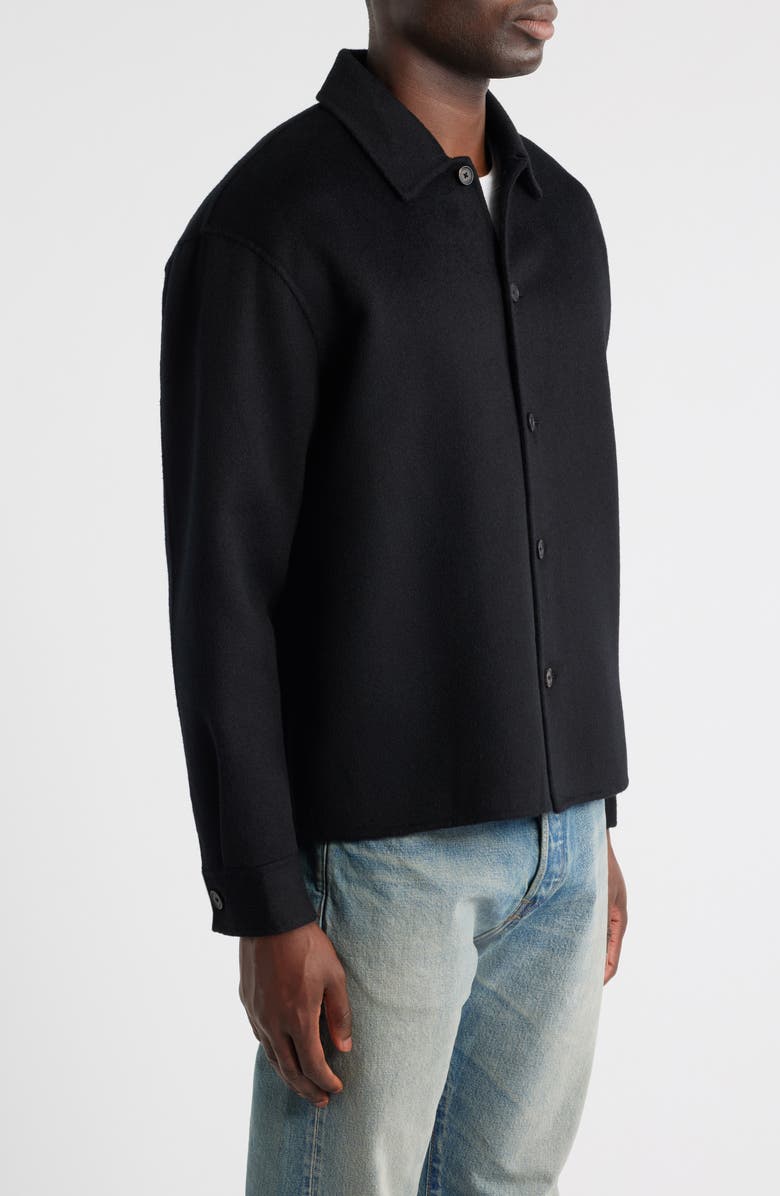 FRAME Double Face Wool Shirt Jacket, Alternate, color, Black