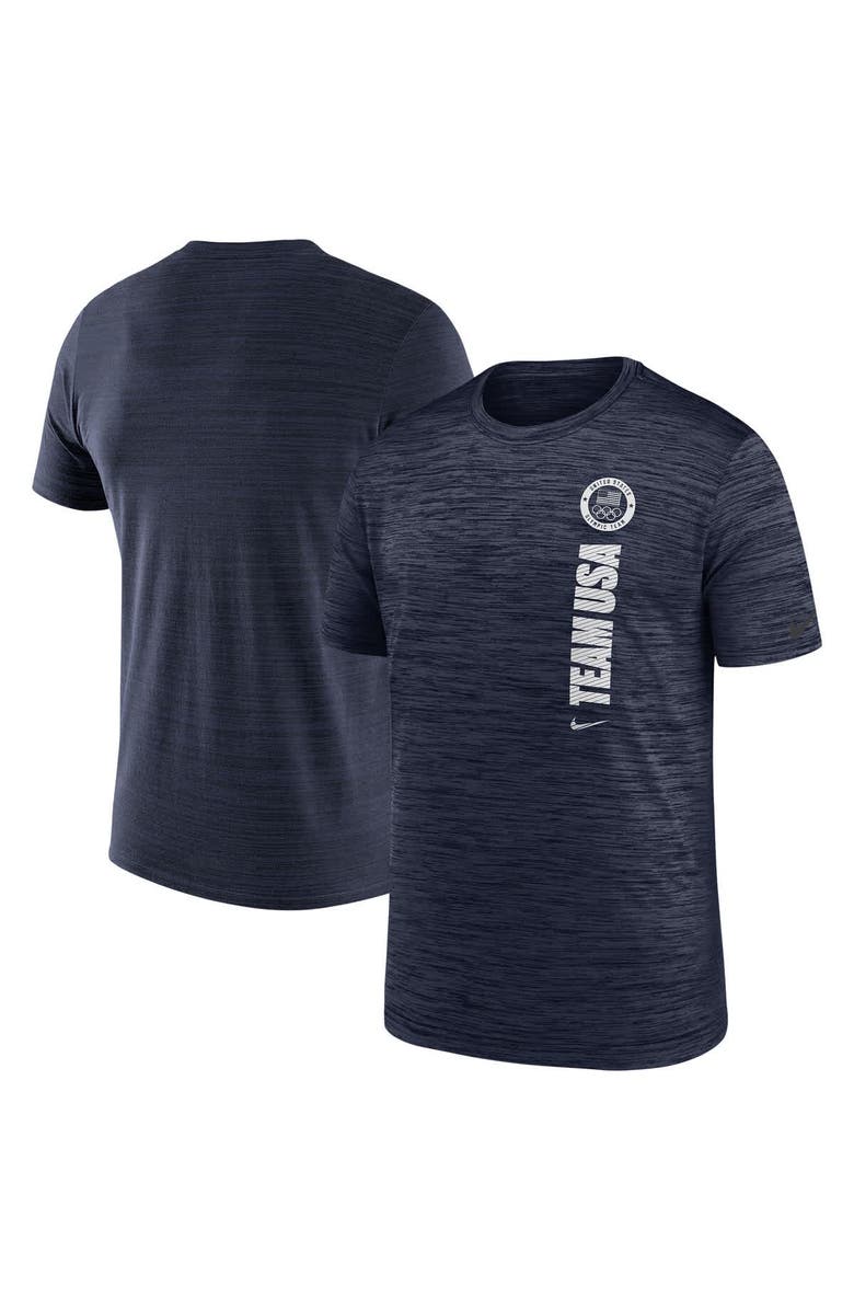 Nike Youth Nike  Navy Team USA Velocity Team Issue Performance T-Shirt, Alternate, color, Navy