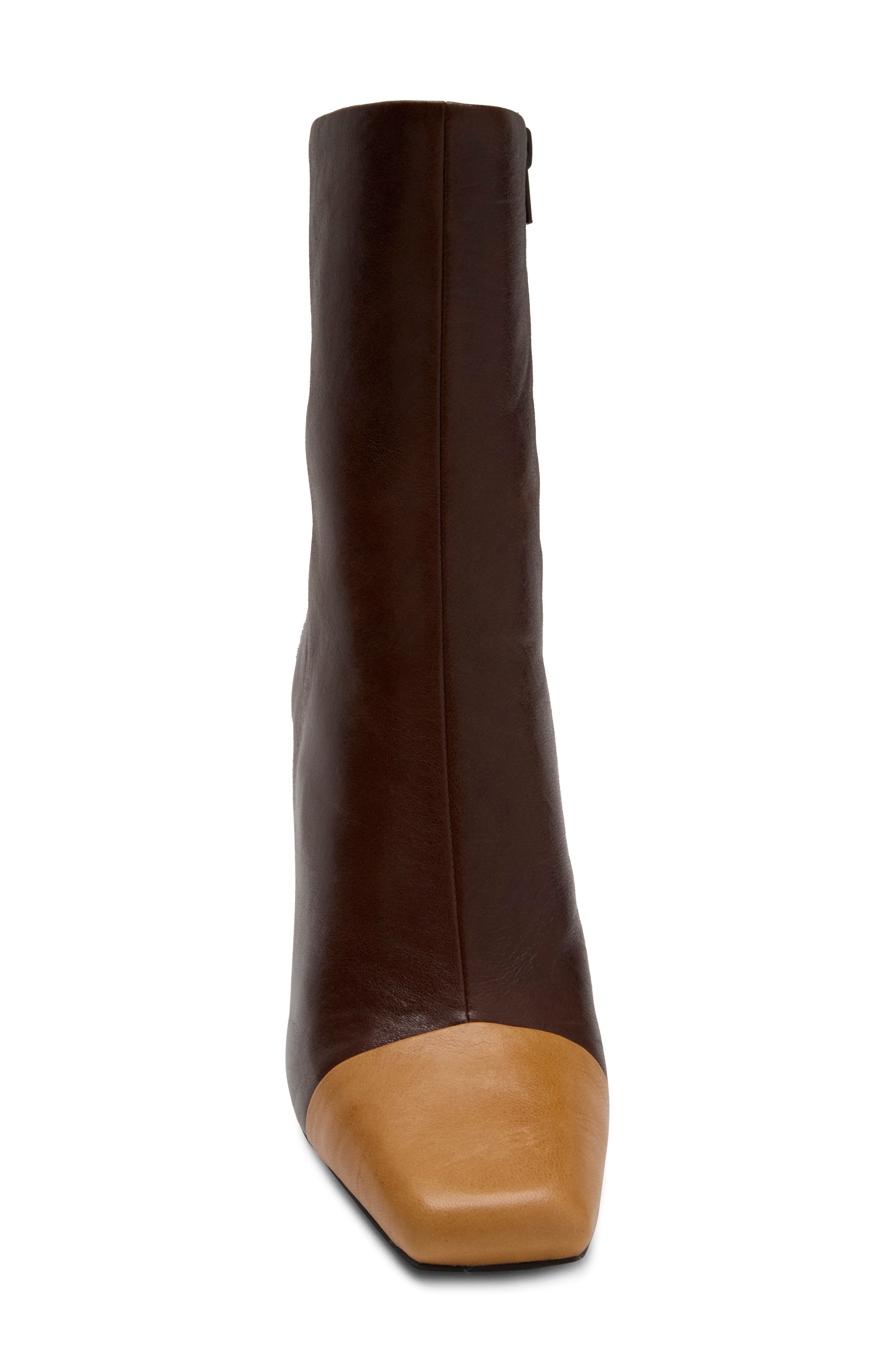 Gibraltar Leather Bootie, Alternate, color, BROWN CAMEL COMBO