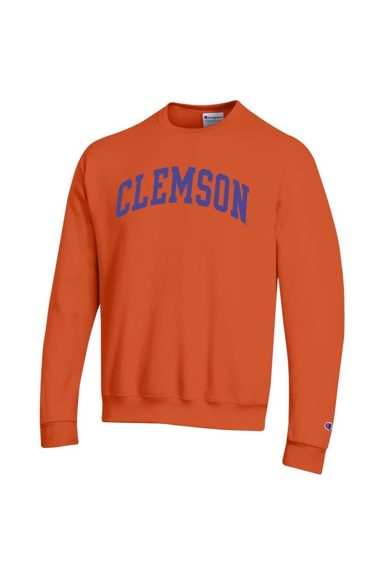 Men's Champion  Orange Clemson Tigers Basic Arch Fleece Pullover Sweatshirt, Alternate, color, Orange