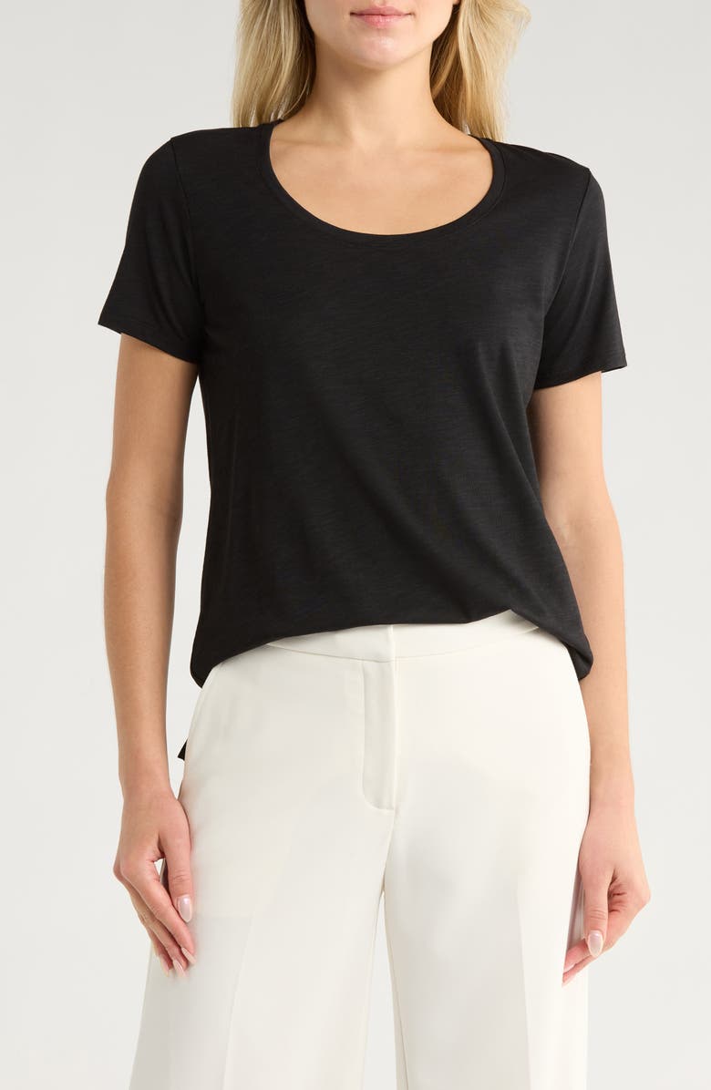 Theory Scoop Neck T-Shirt, Main, color, Black