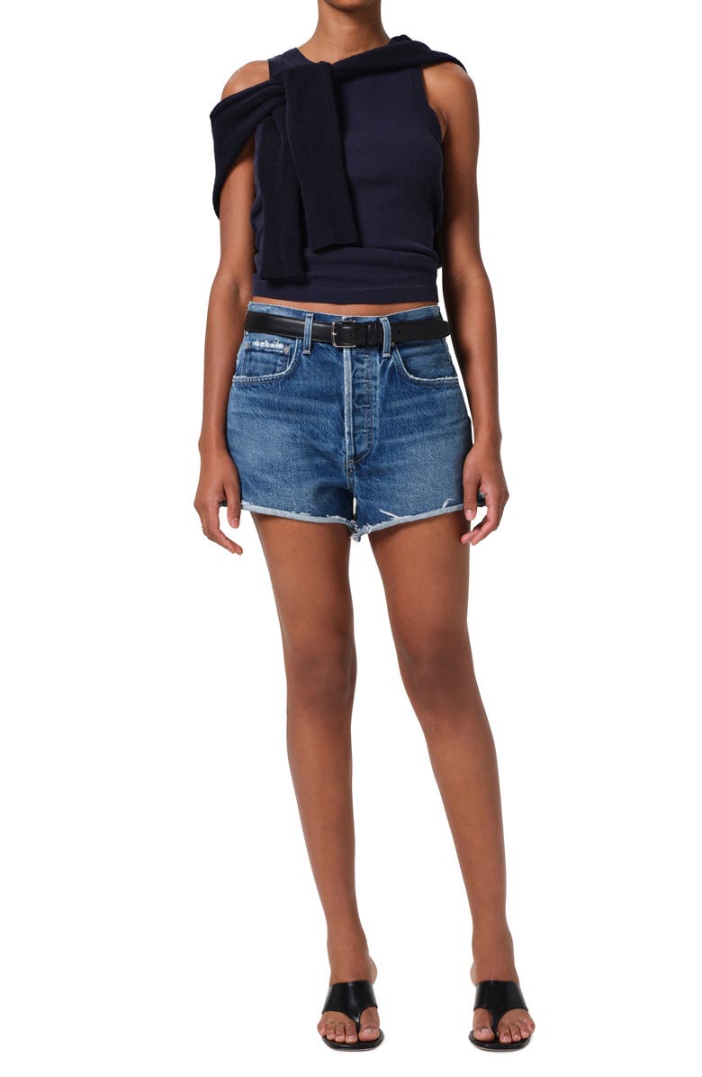 Citizens of Humanity Marlow High Waist Denim Cutoff Shorts, Alternate, color, Allora
