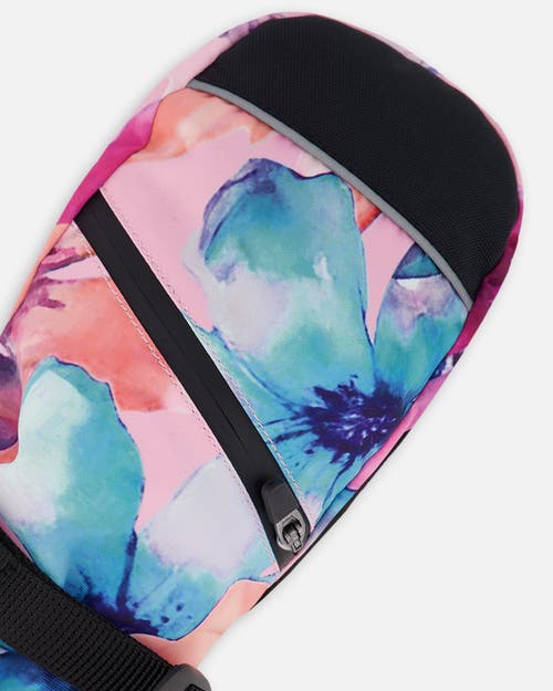 Deux Par Deux Winter Mittens Teknik Watercolor Flower In Pink