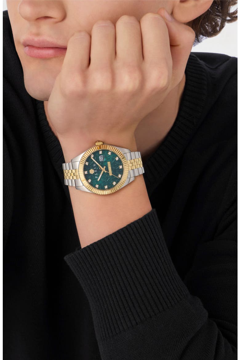 Date Superlative Two Tone Bracelet Watch, 41mm, Alternate, color, TWO TONE