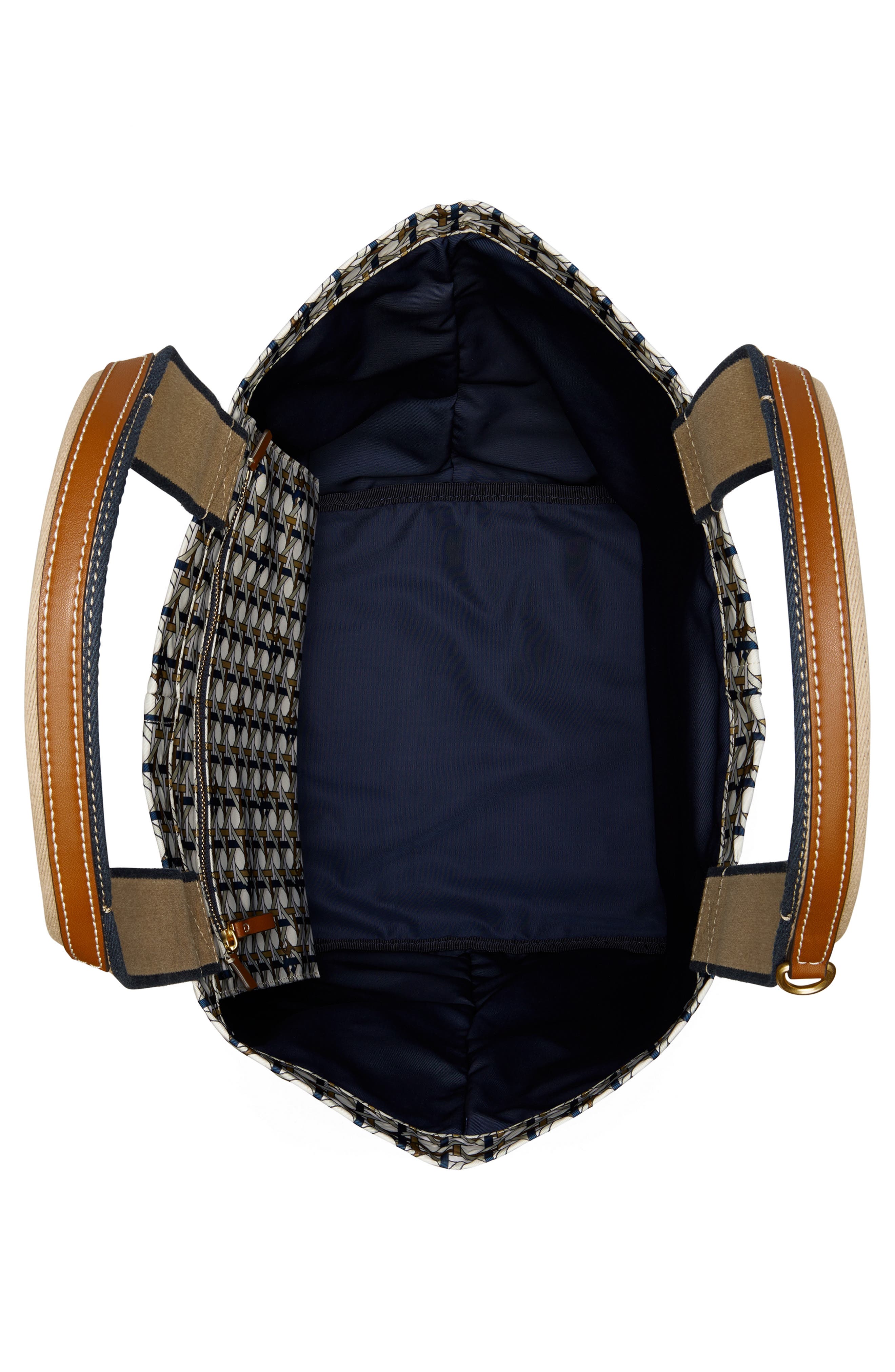 Tory Burch Small Basketweave Nylon Tote, Alternate, color, 