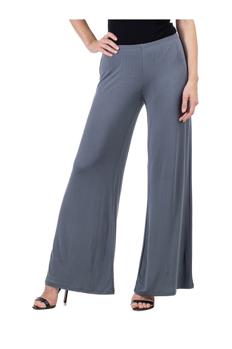 Comfortable Solid Color Palazzo Pants, Main, color, Charcoal