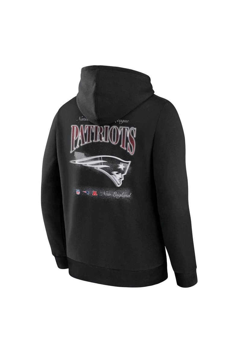 Men's Fanatics Black New England Patriots Nightfall Long Sleeve Fleece Hoodie, Alternate, color, Black