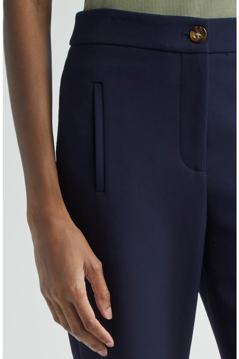 Arte Houndstooth High Waist Flare Ankle Pants, Alternate, color, NAVY