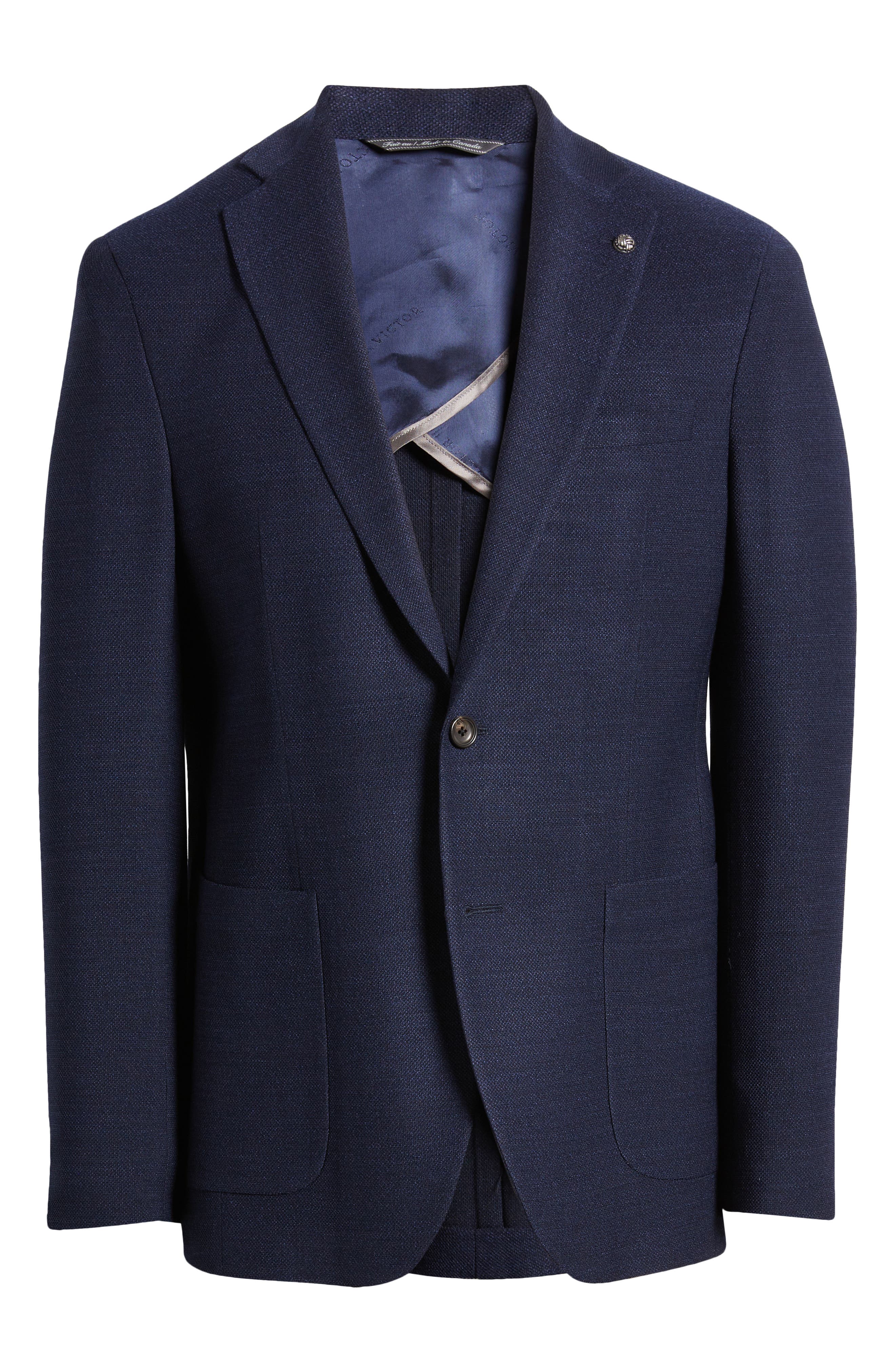 Jack Victor Hampton Navy Knit Wool Sport Coat — фото 6