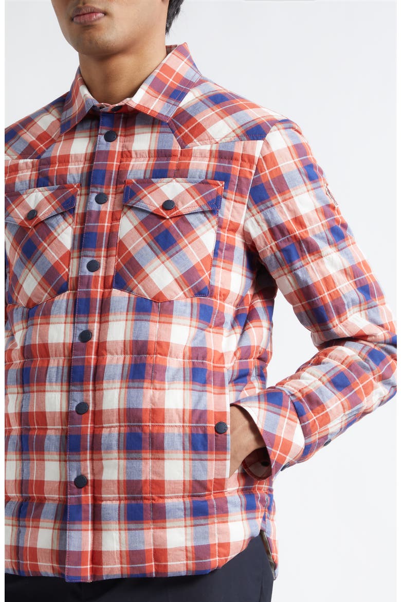 Gelt Quilted Check Shirt Jacket, Alternate, color, RED CHECK