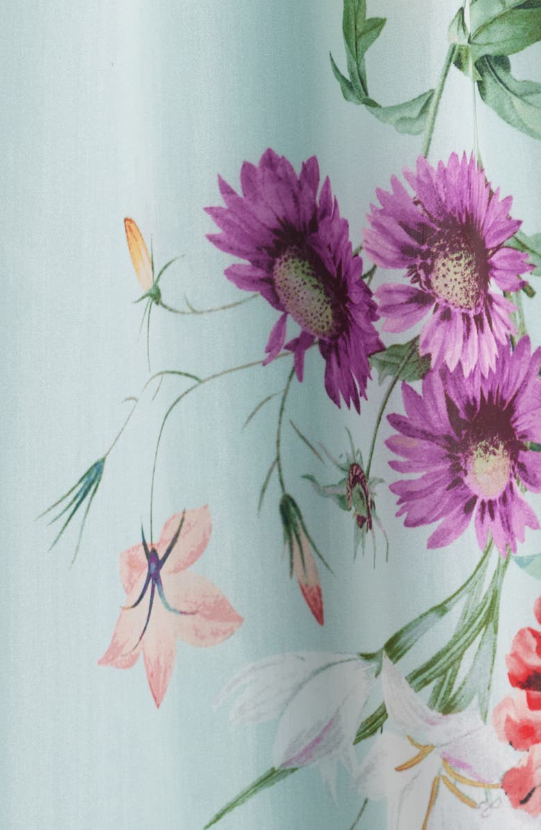 Eliza J Floral Halter Neck Maxi Dress, Alternate, color, Mint