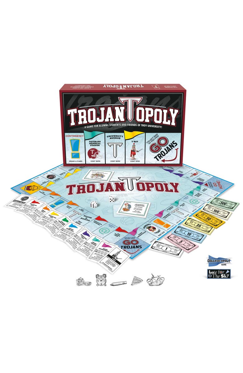 Late for the Sky Troy University Trojanopoly Monopoly Board Game, Alternate, color, Multicolored