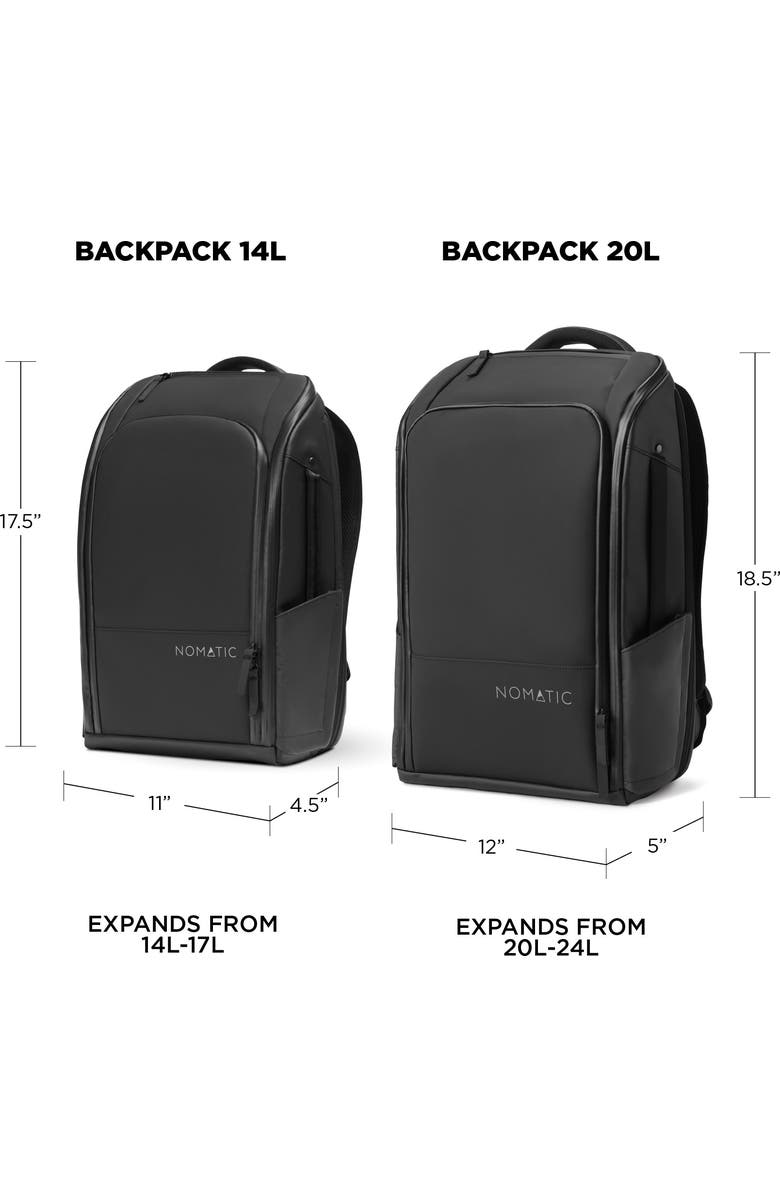 NOMATIC Functional & Lightweight Water Resistant Everyday Backpack, Alternate, color, Black - 14L