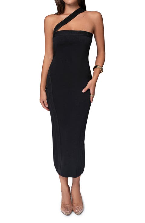 Ivone One-Shoulder Knit Maxi Dress