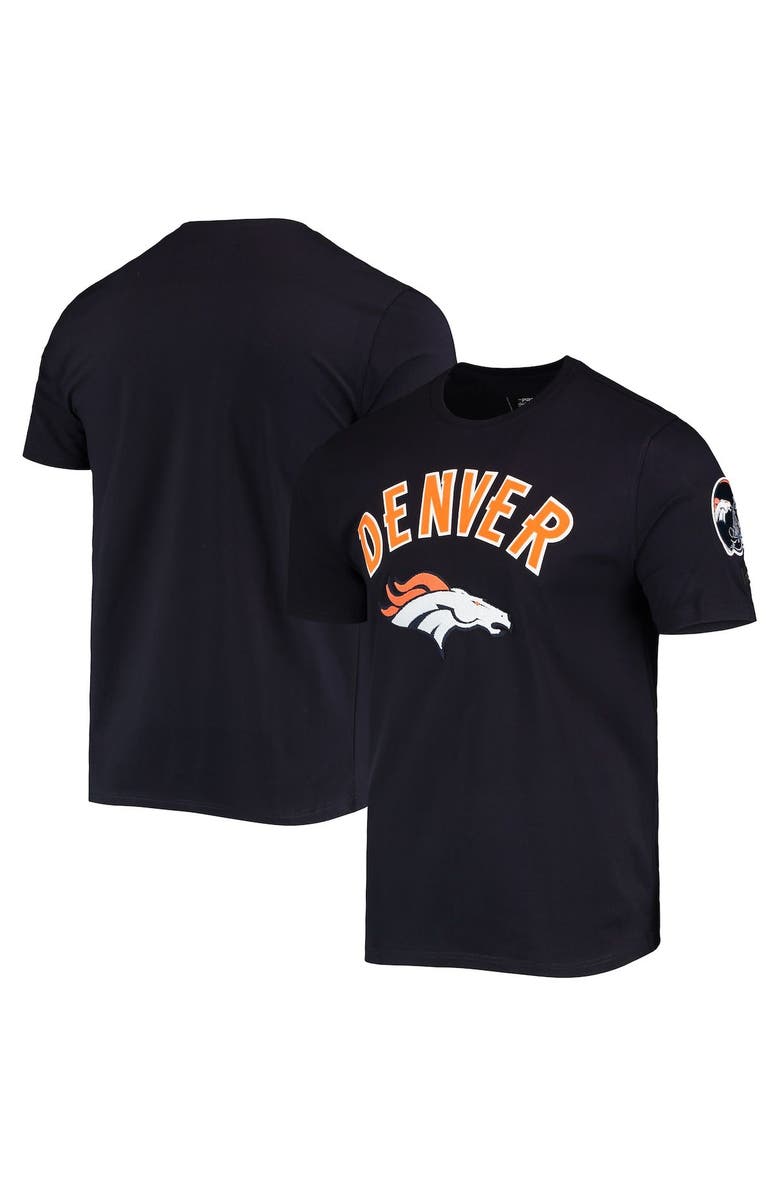 PRO STANDARD Men's Pro Standard Navy Denver Broncos Team Classic Bristle Slim-Fit T-Shirt, Alternate, color, Navy