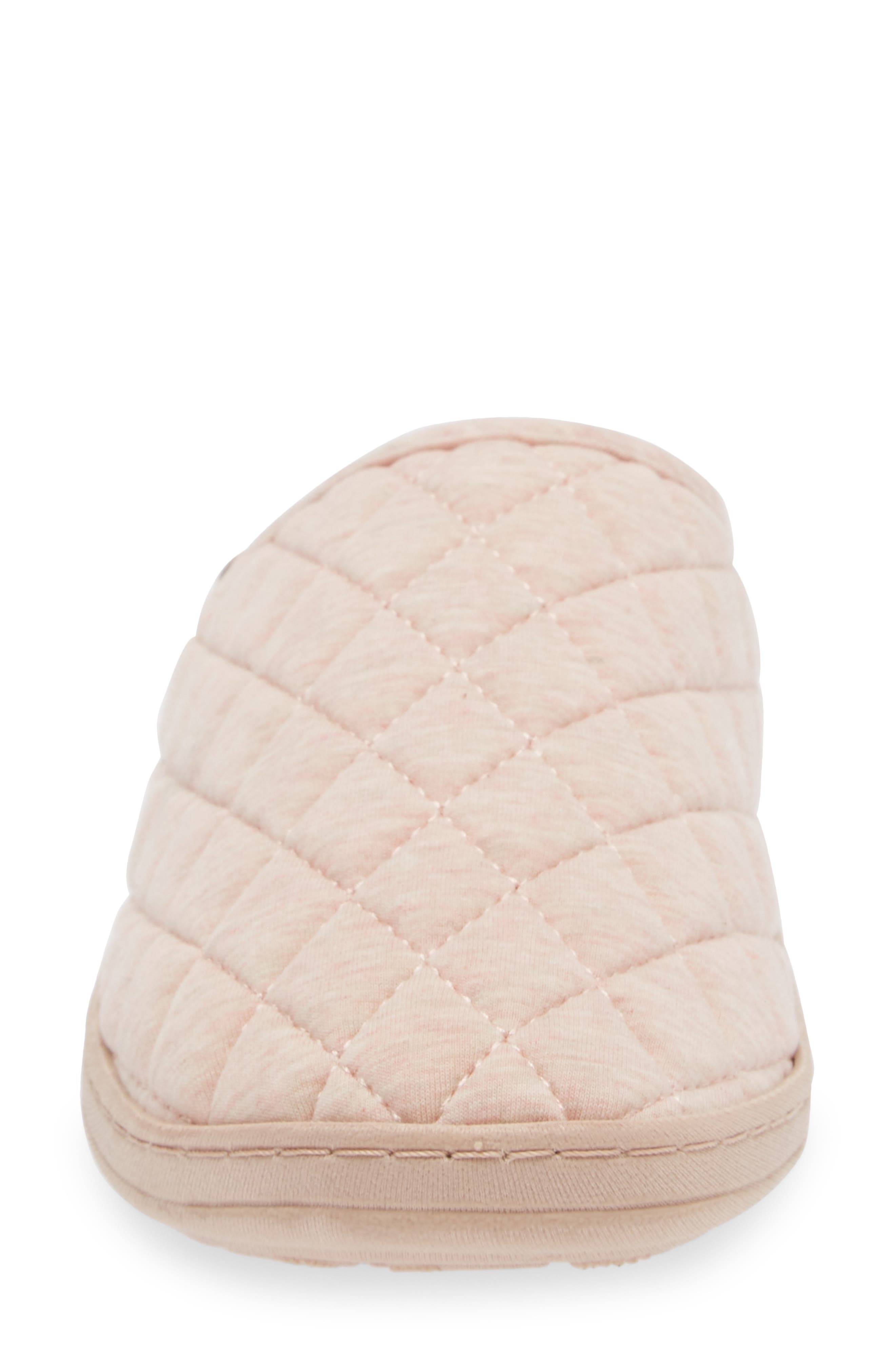 Acorn Lupine Quilted Hoodback Slipper, Alternate, color, Beige
