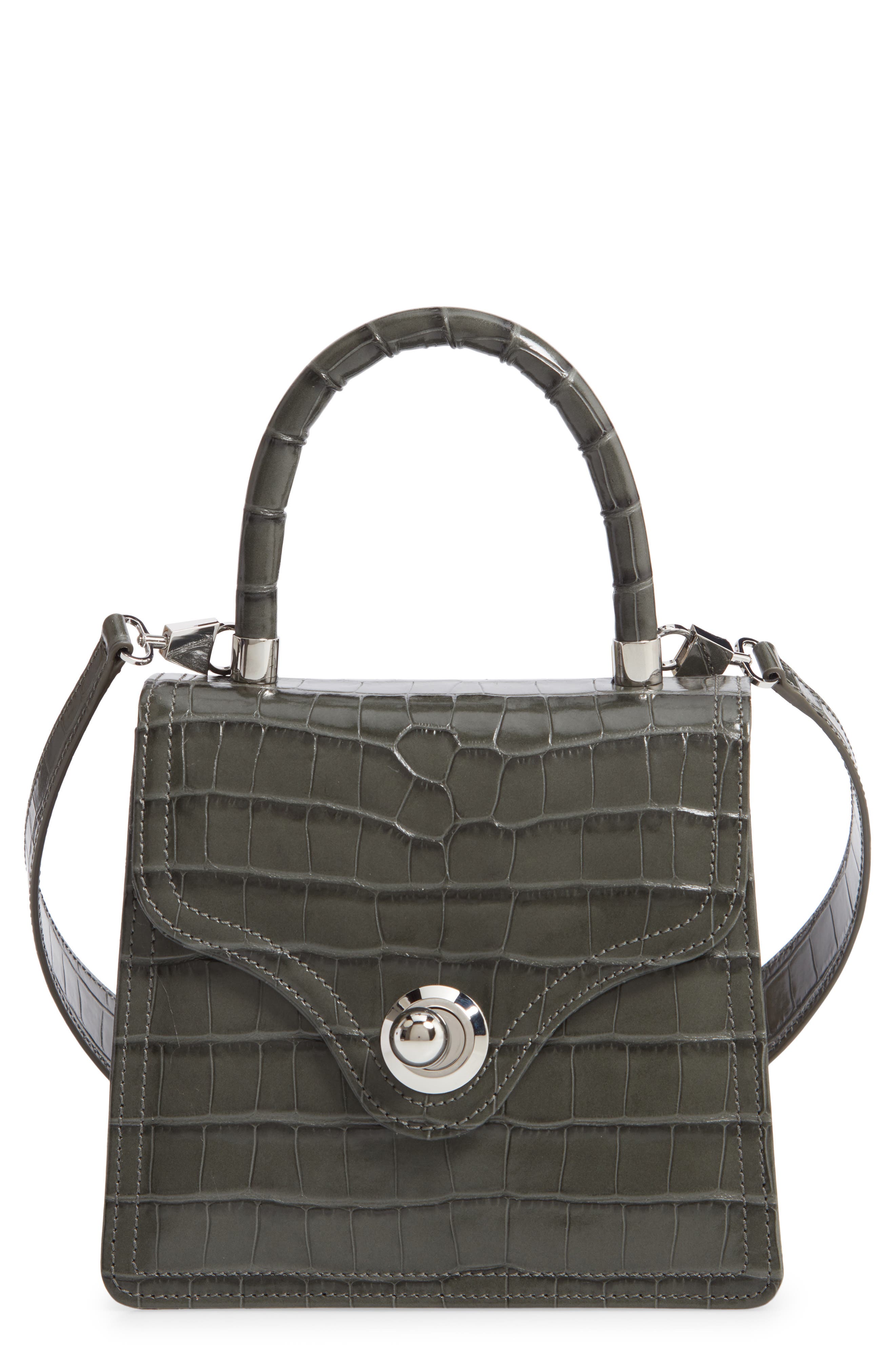 Ratio et Motus Lady Croc Embossed Leather Top Handle Bag, Main, color, 