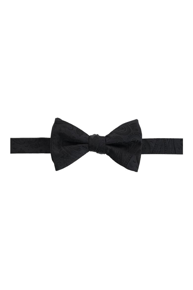 Banbury Pre-Tied Silk Bow Tie, Main, color, BLACK