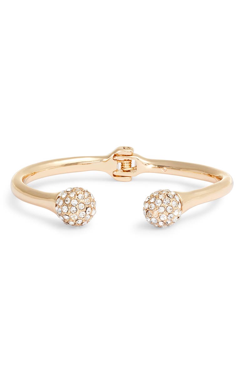 Rachel Parcell Pavé Orb Open Hinged Bracelet, Main, color, 